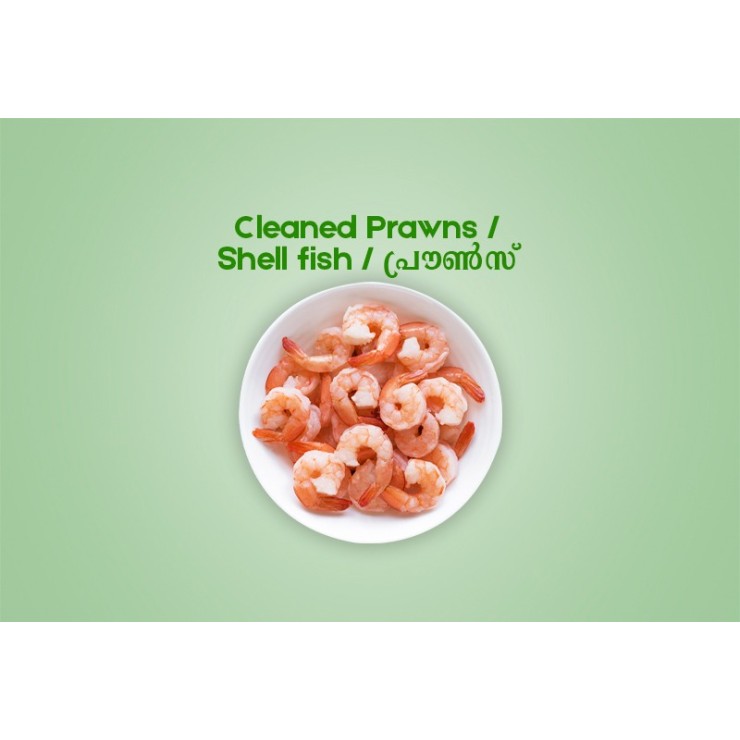 Cleaned Prawns Large / Shell fish / പ്രൗൺസ് (400gm) 